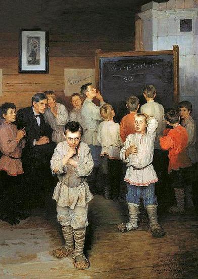 Nikolai Petrovitch Bogdanov-Belsky Mental Calculation. In Public School of S. A. Rachinsky china oil painting image